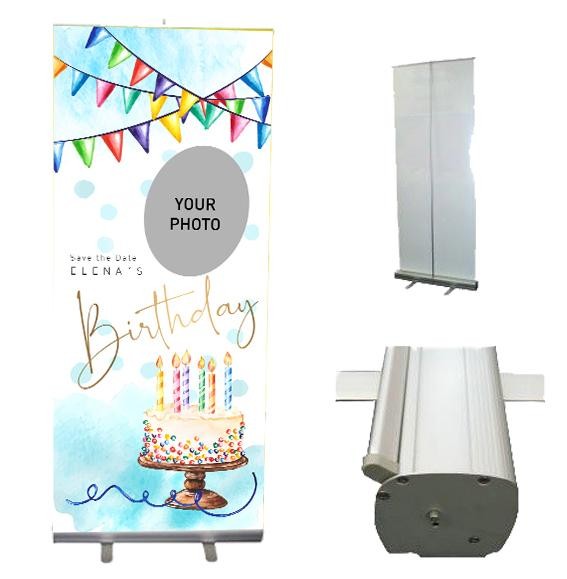 Birthday Template - Roll Up Banner 