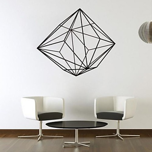 Geometric diamond wall decal