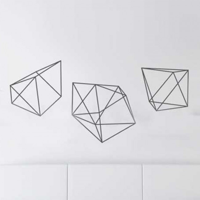 Geometric Pentagon shape wall decal