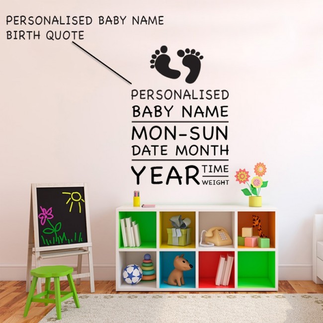 Personalised baby's name birth quote