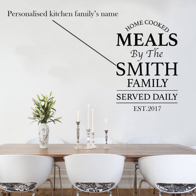 Personalised kitchen family's name
