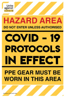 COVID-19 Corflute Sign 3MM Thickness