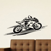 Racing motorbike wall decal