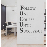 Focus quote wall decal