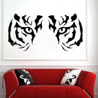 Tiger face wall decal