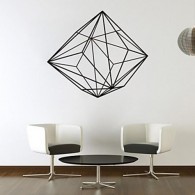 Geometric diamond wall decal