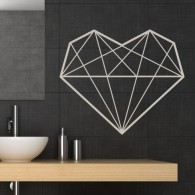 Geometric Heart wall decal
