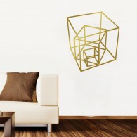 Geometric Cube Wall Decal
