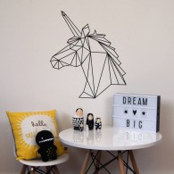 Geometric horse wall sticker