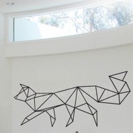 Geometric fox wall decal