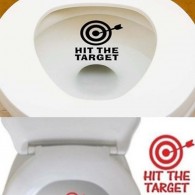 Hit the target toilet stickers
