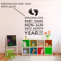 Personalised baby's name birth quote