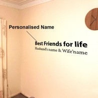 Personalised husband's & wife's name decal