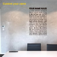  Personalised your name rules decal