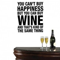 Red Wine quote wall decal