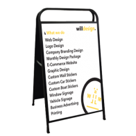 ALUMINIUM A FRAME A1 BLACK 600mm x 900mm