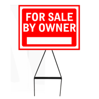 Corflute sign board for sale sign, open home, event sign - with stand