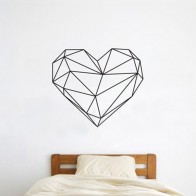 Geometric Heart Wall Decal