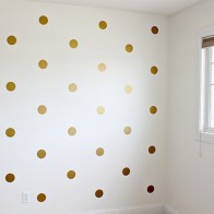 Gold dots wall decal